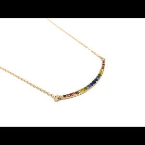 Amelia Rue Rainbow Bar necklace new in box